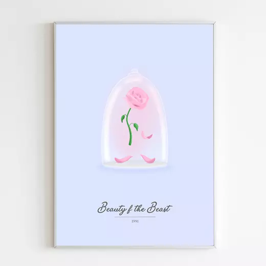 Beauty and the Beast Minimalist Print | Disney Classics No.30