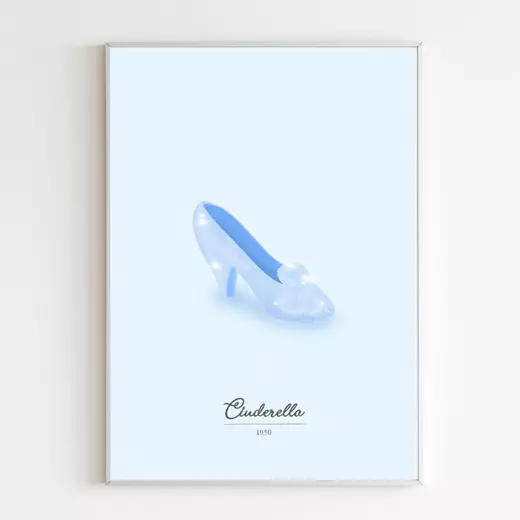Cinderella Minimalist Print | Disney Classic No.12
